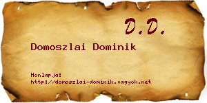 Domoszlai Dominik névjegykártya