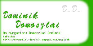 dominik domoszlai business card